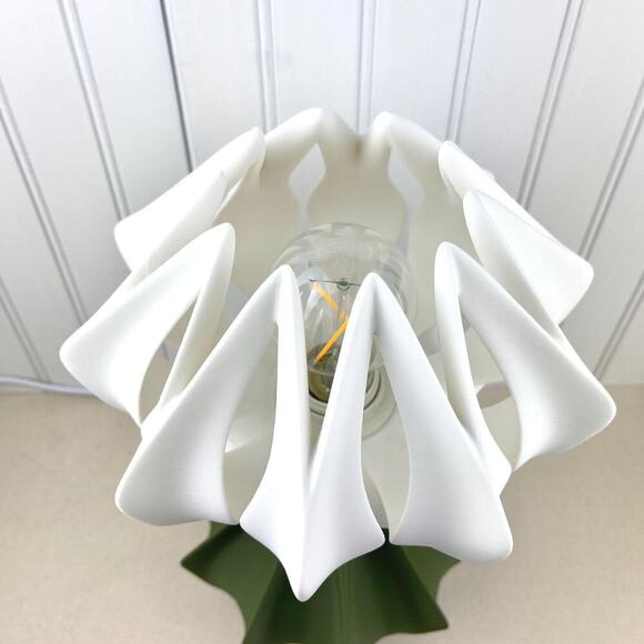 Lotus Inspired Table Lamp, Bloom Table Lamp, Desk Lamp and Shade, Bedside Lamp - Picture 7 of 12